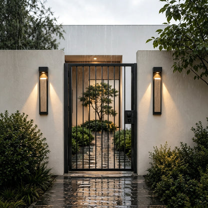 Outdoor waterproof aluminum wall lamp IP65 villa landscape courtyard fence gate lamp long strip wall lamp