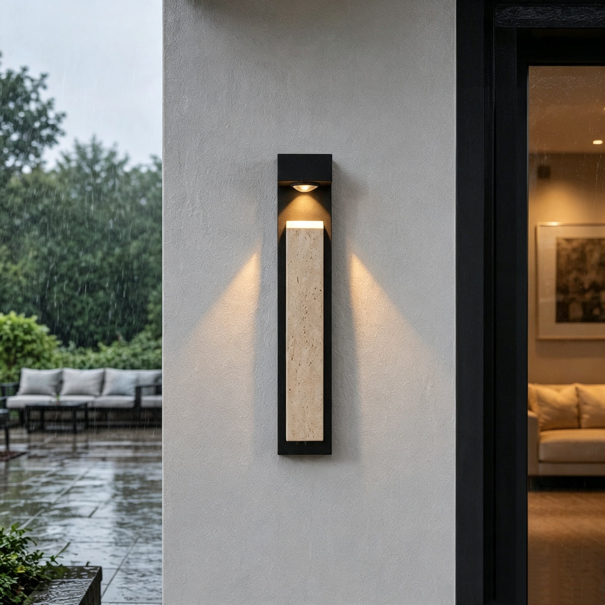 Outdoor waterproof aluminum wall lamp IP65 villa landscape courtyard fence gate lamp long strip wall lamp