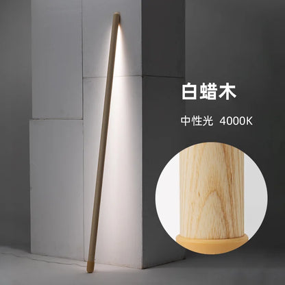 Solid Wood Floor Lamp Wall Light Nordic Bedroom Living Room Modern Design LED Linear Light Remote Control High CRI 95