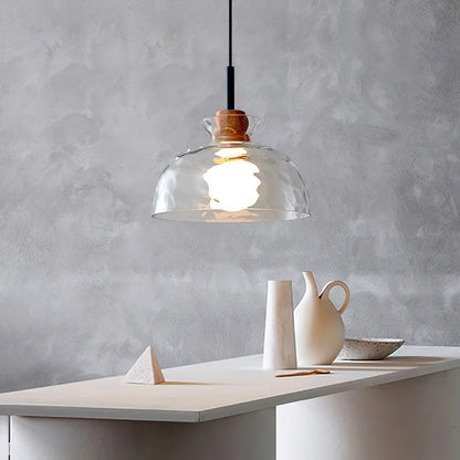 Japanese Wabi-Sabi Style Adjustable Height Restaurant Chandelier Simple Modern Creative Retro Glass Dining Table Bar Lamp Nordic