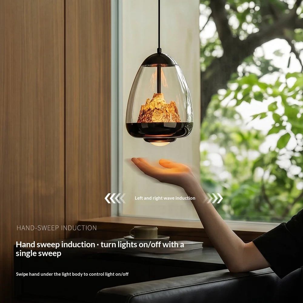 Light Luxury Bedroom Bedside Hand-operated Lift Pendant Light Modern Creative Designer's Aluminum Stainless Steel Chandelier