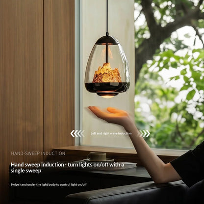 Light Luxury Bedroom Bedside Hand-operated Lift Pendant Light Modern Creative Designer's Aluminum Stainless Steel Chandelier