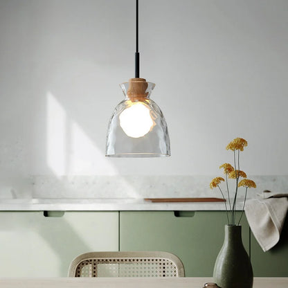 Japanese Wabi-Sabi Style Adjustable Height Restaurant Chandelier Simple Modern Creative Retro Glass Dining Table Bar Lamp Nordic