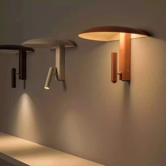 Nordic Designer Modern Minimalist Iron LED Warm White Dimmable Wall Lamp Living Room Rotating Reading Bedside Lamp HomeStay