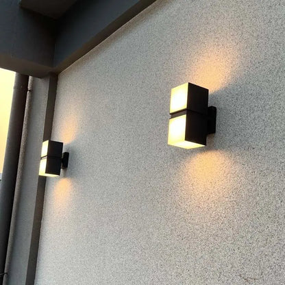 Aluminum LED Wall Light Outdoor Waterproof Minimalist Wall Lamp Door Pillars Warm White Garden Lamp (IP65 Rated)
