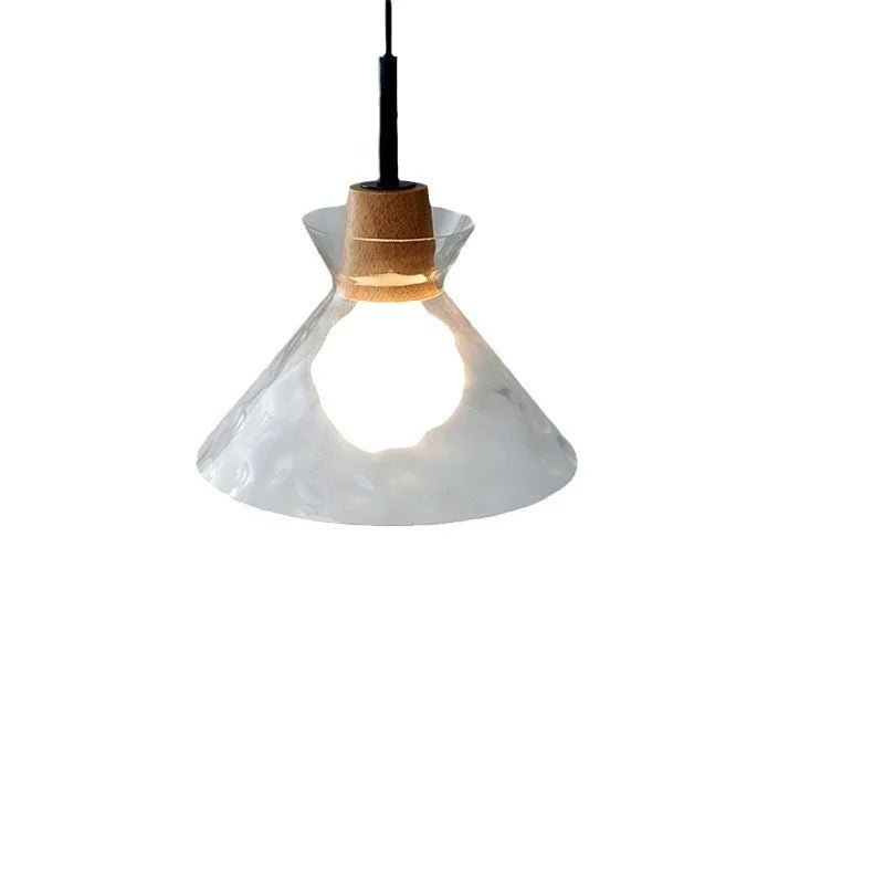 Japanese Wabi-Sabi Style Adjustable Height Restaurant Chandelier Simple Modern Creative Retro Glass Dining Table Bar Lamp Nordic