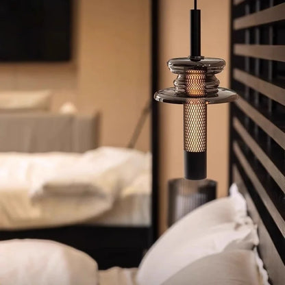Adjustable Italian-style Light Luxury Hanging Aluminum Bedside Pendant Light Modern Minimalist Aluminum Chandelier