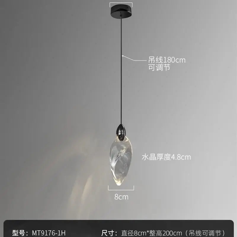 [Cross-border] Black Bamboo Rattan Energy-Saving Bedside Decoration Art Entrance Small Background Magic Stone Chandelier Light