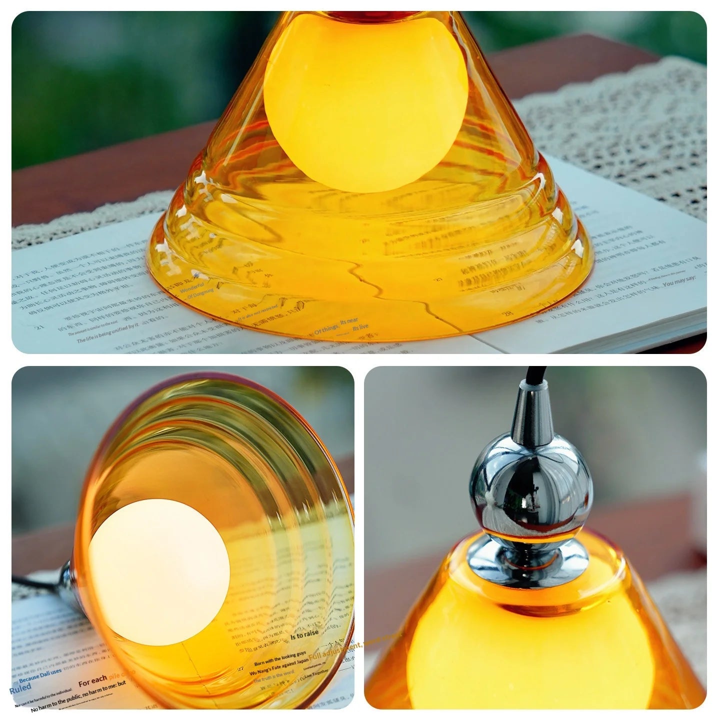Sunset Glow Silver Iron Glass LED Pendant Light Creative Bauhaus Hanging Bedroom Entrance Hallway Modern Atmosphere