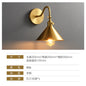 American Light Luxury Brass LED Wall Lamp Modern Design Bedside and Bathroom Use 220V