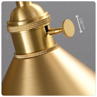 American Light Luxury Brass LED Wall Lamp Modern Design Bedside and Bathroom Use 220V