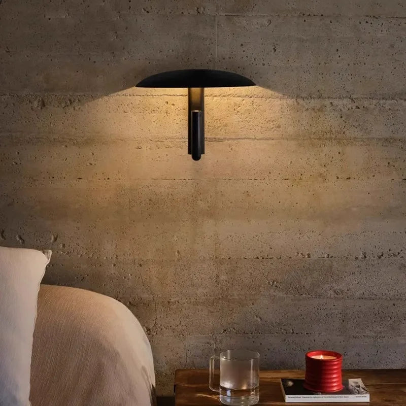 Nordic Designer Modern Minimalist Iron LED Warm White Dimmable Wall Lamp Living Room Rotating Reading Bedside Lamp HomeStay