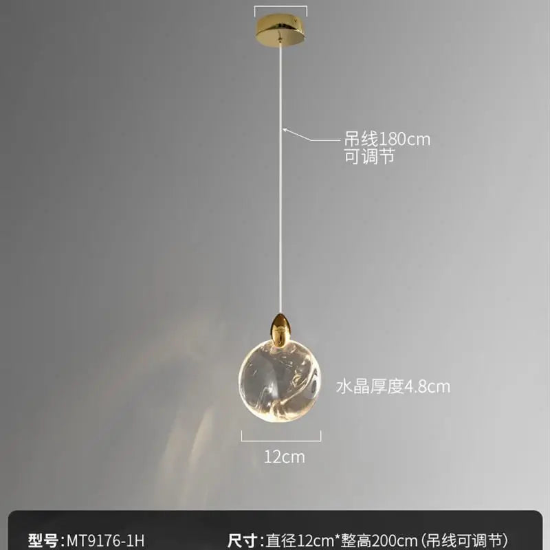 [Cross-border] Black Bamboo Rattan Energy-Saving Bedside Decoration Art Entrance Small Background Magic Stone Chandelier Light