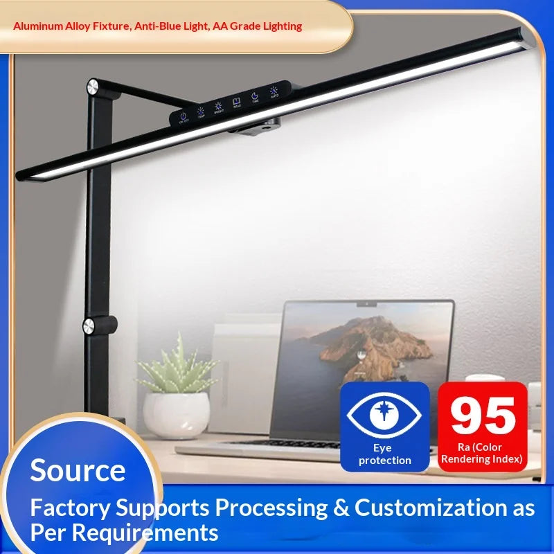 Eye-protective Metal LED Clip Light with USB Power Supply for Computer Work Reading Gaming Children's Desks