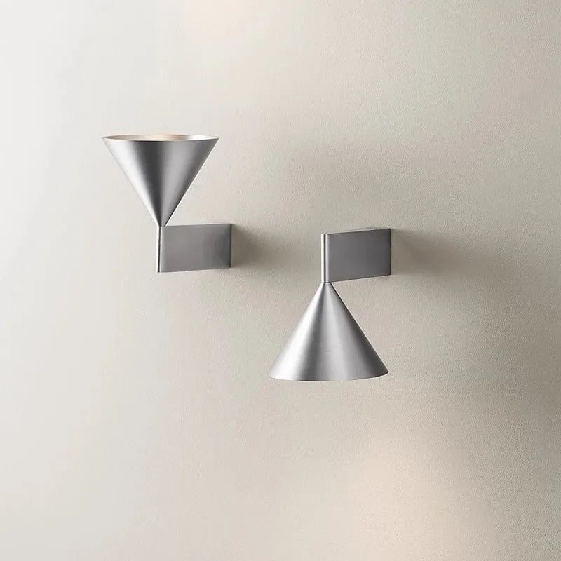 Italian High-End Designer Modern Aluminum Bedroom Bedside Wall Lamp Cone Geometric Design LED Light Source for Hotel Corridor