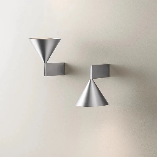 Italian High-End Designer Modern Aluminum Bedroom Bedside Wall Lamp Cone Geometric Design LED Light Source for Hotel Corridor