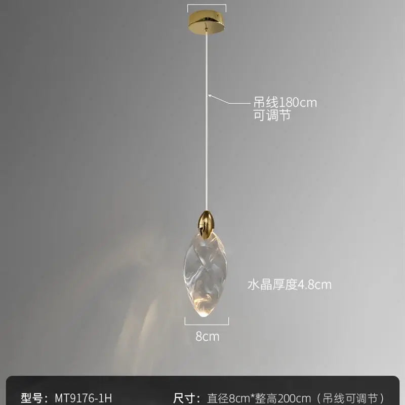 [Cross-border] Black Bamboo Rattan Energy-Saving Bedside Decoration Art Entrance Small Background Magic Stone Chandelier Light