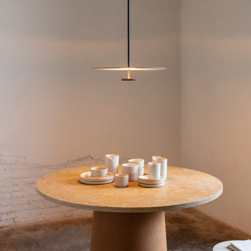 Nordic Artistic Minimalist UFO Chandelier, Danish Designer Round Office Bar Counter Showroom Restaurant Light