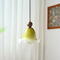 Vintage-style bedside pendant light, artistic retro bedroom pendant light, creative cream-themed bar counter and entryway light.