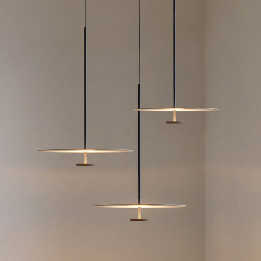 Nordic Artistic Minimalist UFO Chandelier, Danish Designer Round Office Bar Counter Showroom Restaurant Light