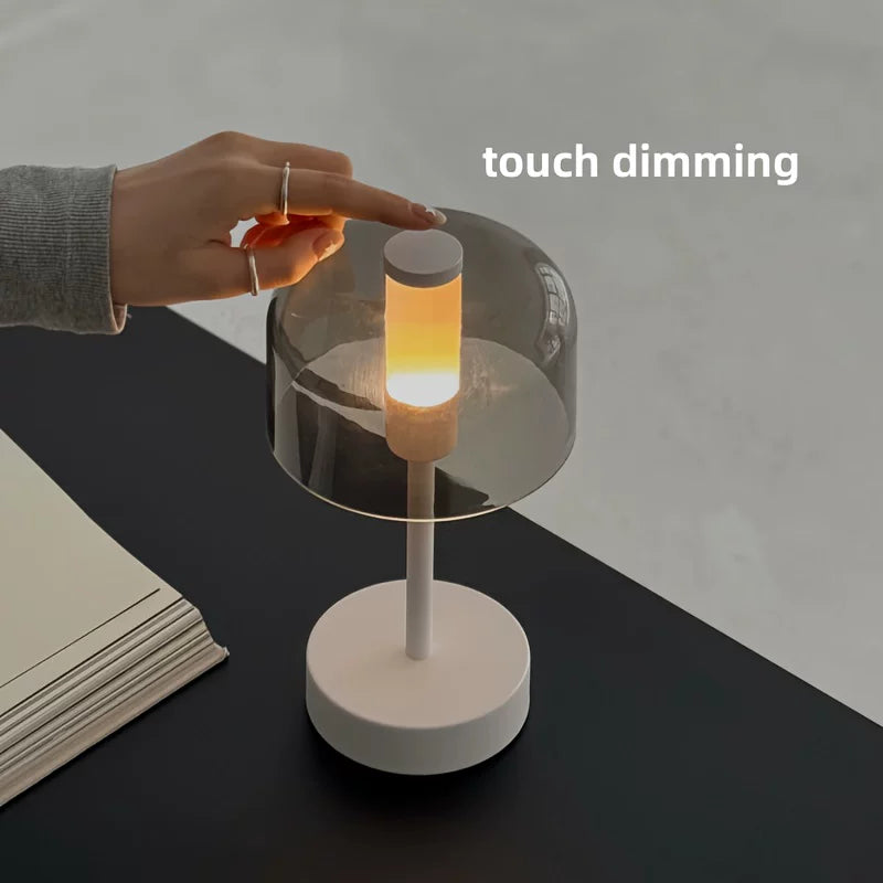 Retro Vintage Outdoor Trendy Camping Atmosphere Touch Table Lamp USB Reading Lighting Rechargeable Table Lamp