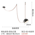 现代简约艺术创意客厅餐厅灯卧室床头书房展厅咖啡厅吧台皮带吊灯