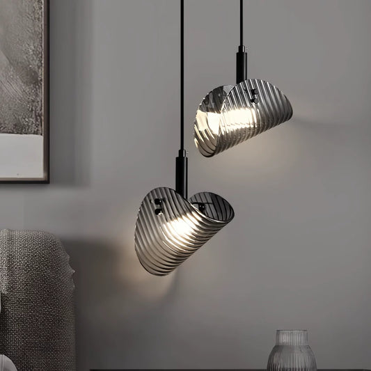 Nordic style bedside glass pendant lamp, Italian minimalist, personalized, creative, high-end, full-spectrum designer bedside wall lamp