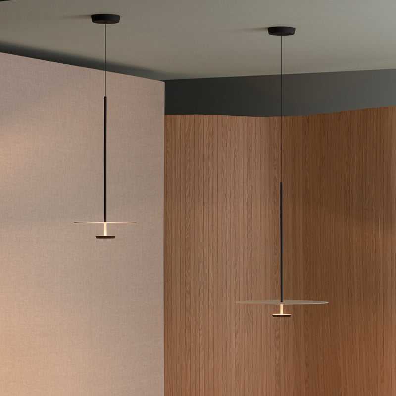 Nordic Artistic Minimalist UFO Chandelier, Danish Designer Round Office Bar Counter Showroom Restaurant Light