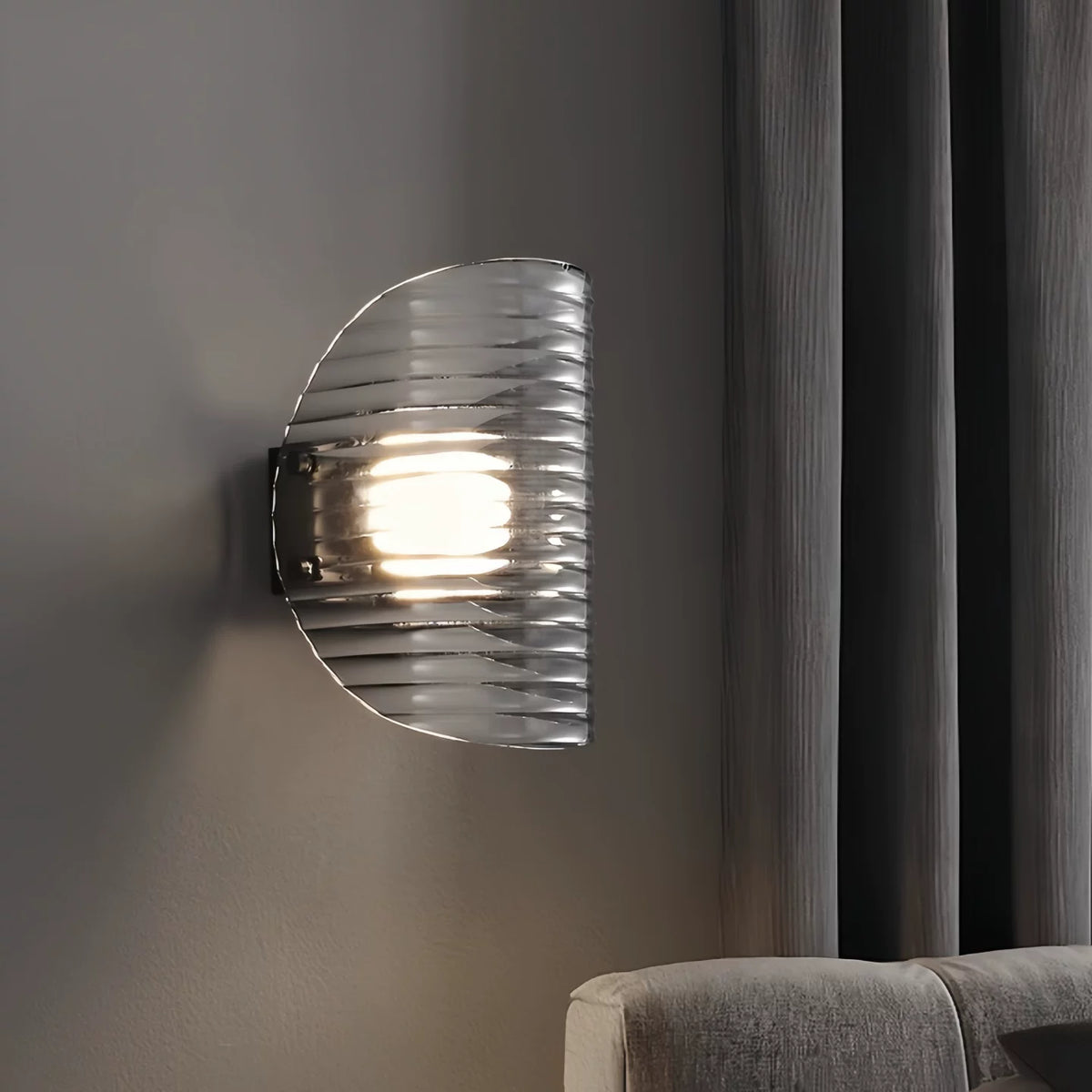 Nordic Style Bedside Glass Pendant Lamp, Italian Minimalist, Personalized, Creative, High-End, Full-Spectrum Designer Bedside Wall Lamp