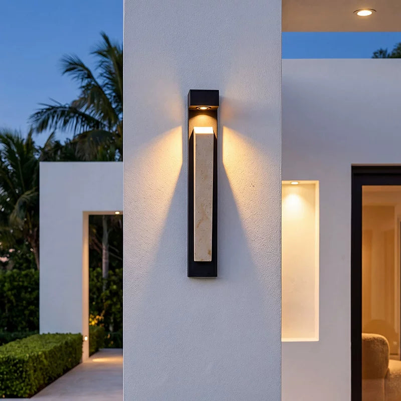 Outdoor waterproof aluminum wall lamp IP65 villa landscape courtyard fence gate lamp long strip wall lamp