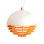 Vintage cream-colored sunset orange restaurant chandelier, Bauhaus bar island, Memphis designer bar light
