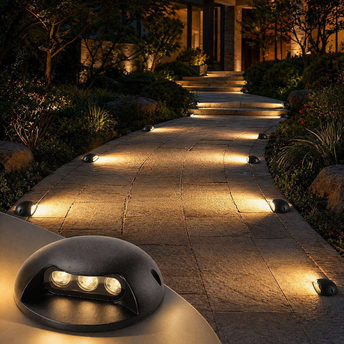 LED outdoor walkway light turtle shell light step light garden landscape street light boardwalk foot light stair light Courtyard lights