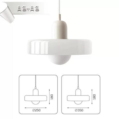 北欧中古风餐厅吊灯现代极简约奶油风餐桌创意设计师玻璃复古彩色