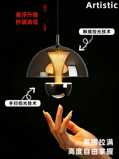 2026 New Style Restaurant Light Grid Design High-End Three-Head Pendant Light for Dining Tables