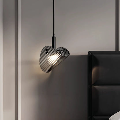 Nordic Style Bedside Glass Pendant Lamp, Italian Minimalist, Personalized, Creative, High-End, Full-Spectrum Designer Bedside Wall Lamp