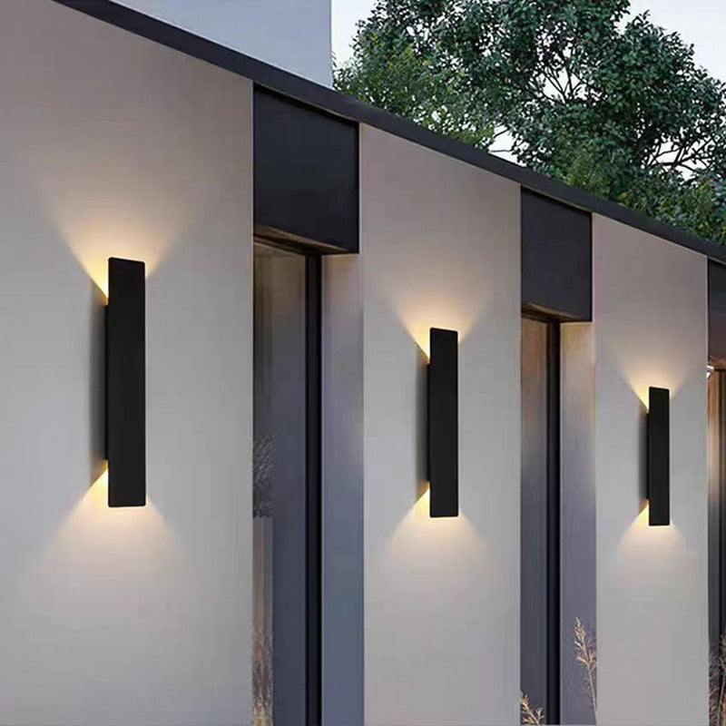 Modern minimalist strip wall lamp with up and down lighting, suitable for hallways, staircases, corridors, pillars, living room accent walls, and as decorative wall lights.