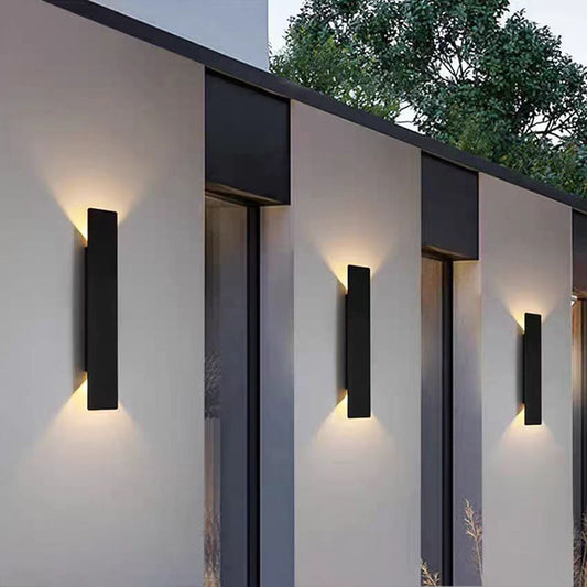 Modern minimalist strip wall lamp with top and bottom lighting for hallways, staircases, corridors, pillars, living room background walls, and decorative wall lights.