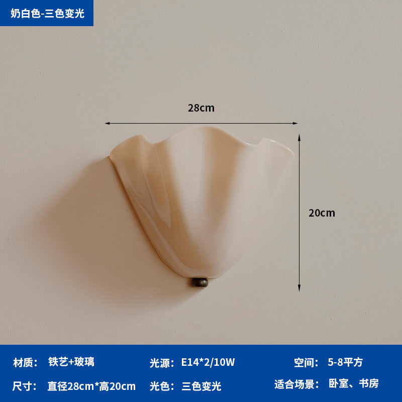 意式轻奢风裙摆系列壁灯法式现代简约走廊过道卧室客厅玄关玻璃灯