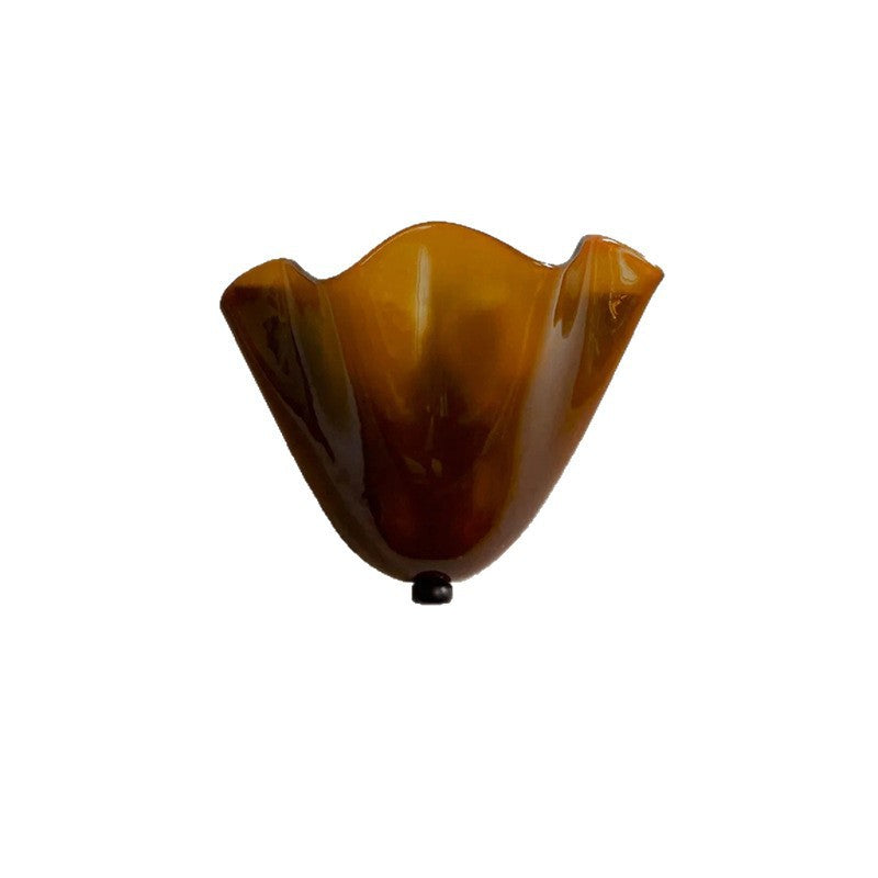 Italian-style light luxury skirt series wall lamp, French modern minimalist hallway, corridor, bedroom, living room, entryway shell glass lamp