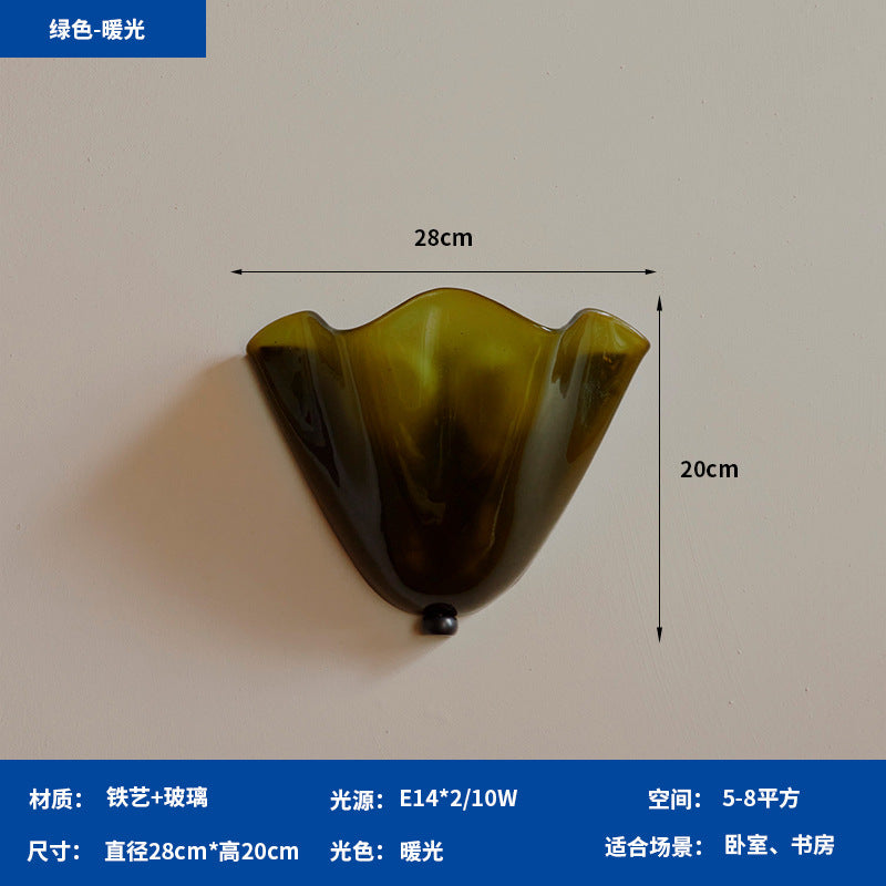 意式轻奢风裙摆系列壁灯法式现代简约走廊过道卧室客厅玄关玻璃灯