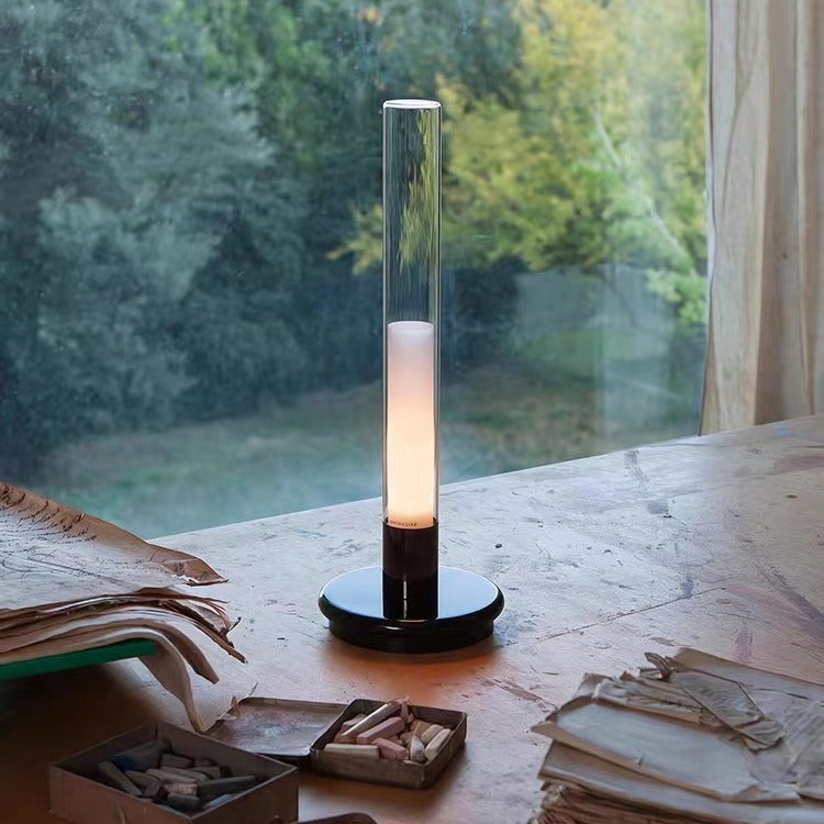 Cross-border rechargeable candle lamp, creative light touch bar, outdoor dining table, coffee table, candle lamp