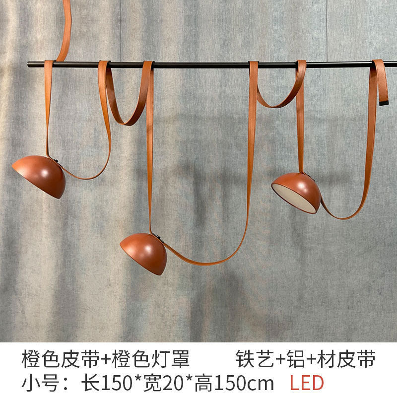 现代简约艺术创意客厅餐厅灯卧室床头书房展厅咖啡厅吧台皮带吊灯